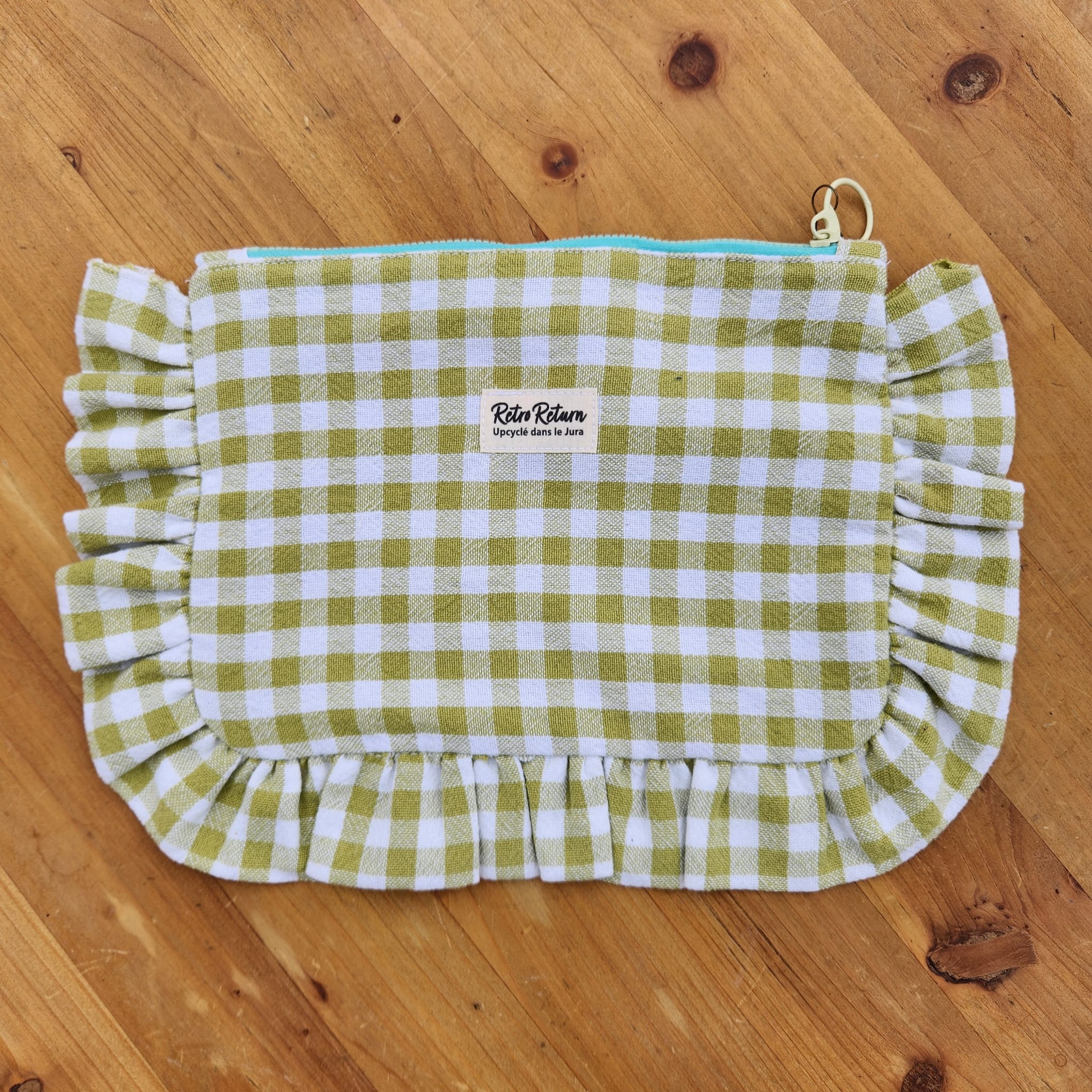 Pochette "Vichy Froufrou" verte